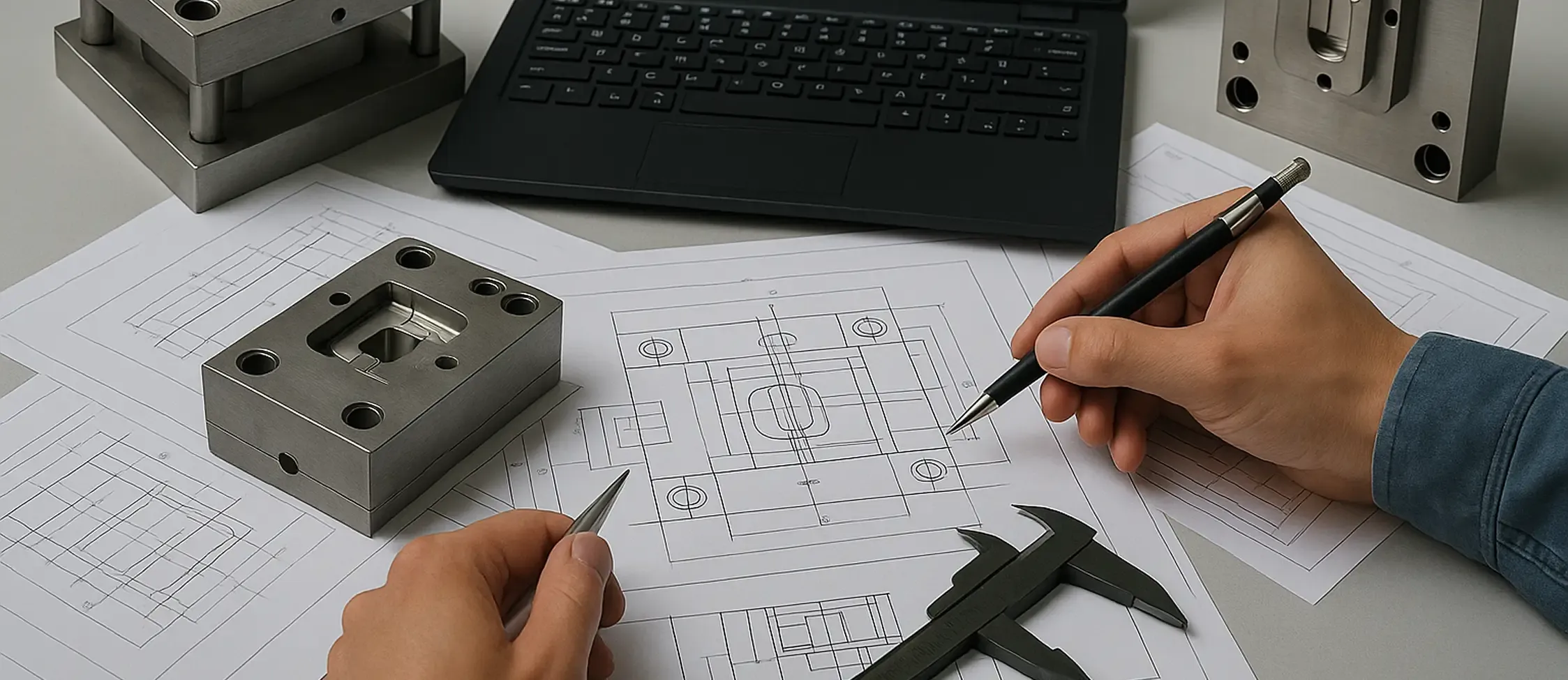 Fasilitas Desain & Engineering Cetakan canggih di Sat Nusapersada yang menunjukkan peralatan manufaktur presisi